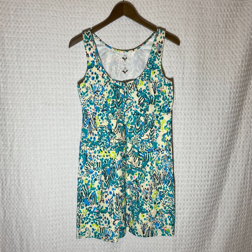 Lilly Pulitzer Dress Ember Shift Sea Oat Escapades In The Everglad Women Sz 8 - Picture 3 of 14
